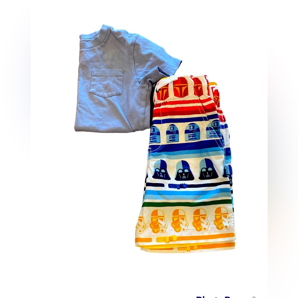 Boys Hanna Anderson Star Wars Shorts Outfit Size 4/5